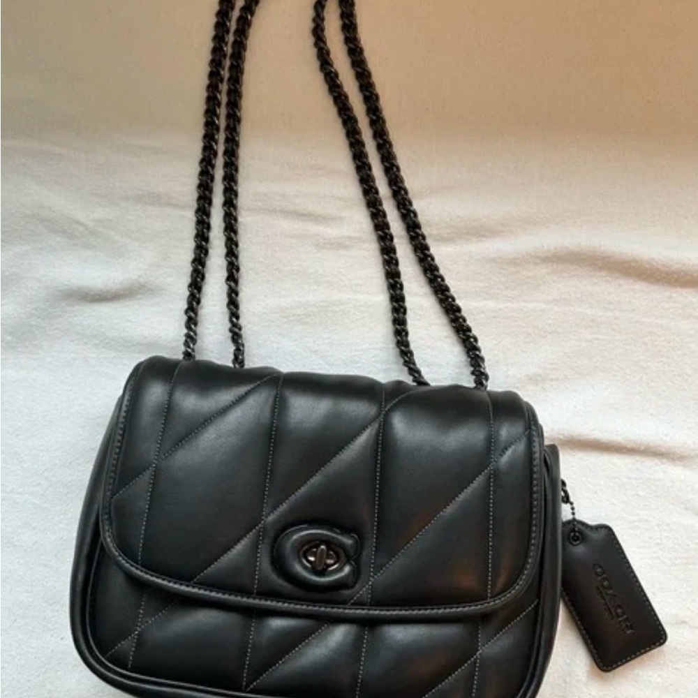 Coach Black Quilted Shoulder Bag